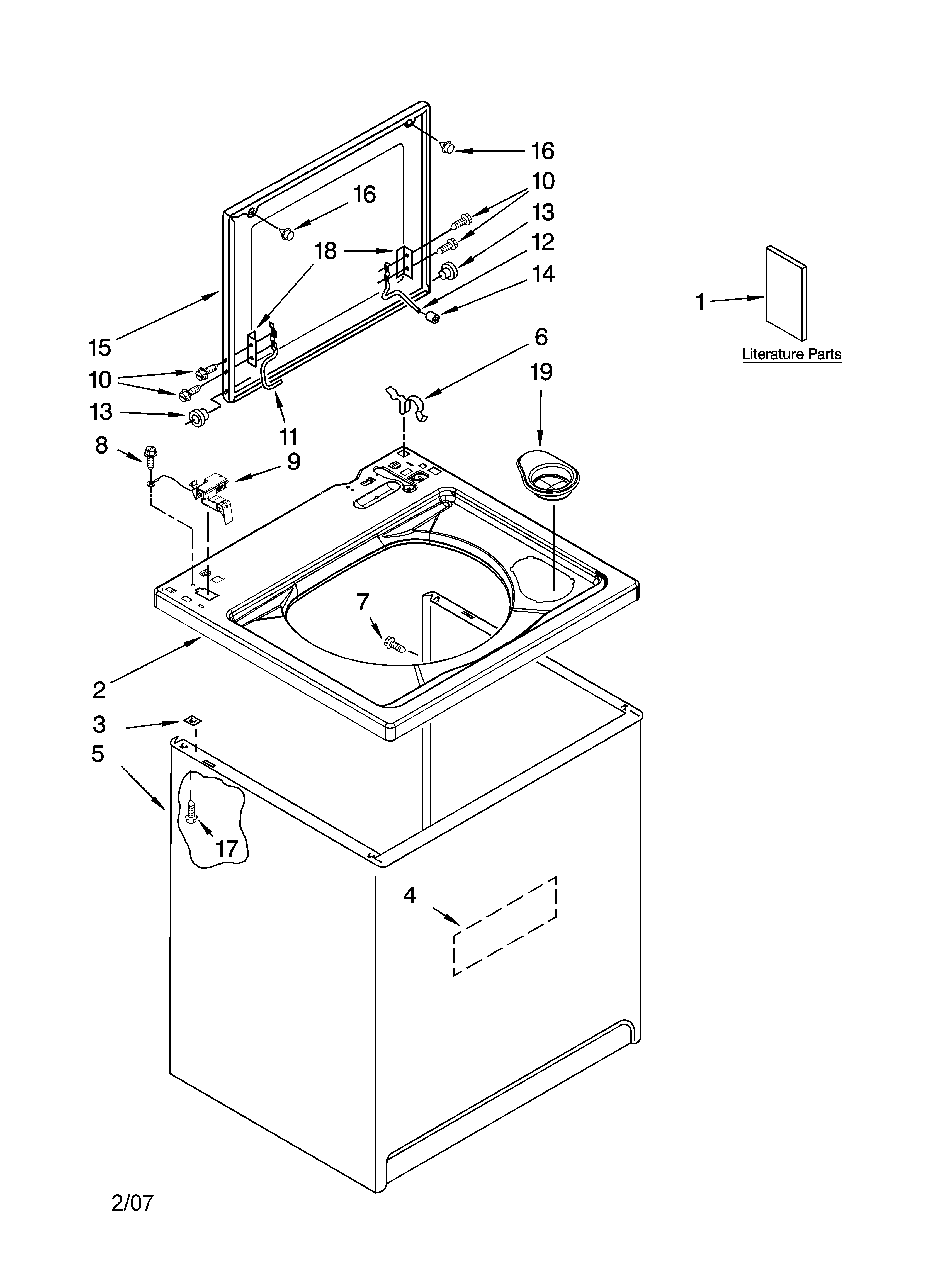 TOP AND CABINET PARTS