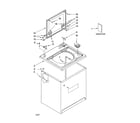 Kenmore 11027872600 top and cabinet parts diagram