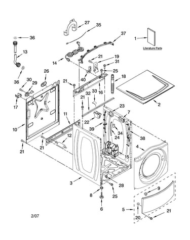 Top and cabinet parts