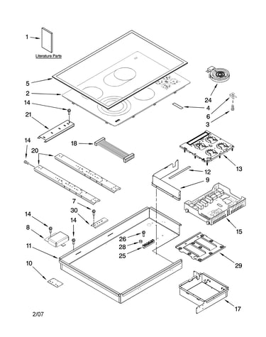 Cooktop parts, optional parts
