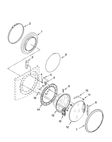 Door and latch parts