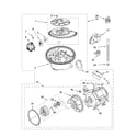 Kenmore 66513682K601 pump and motor parts diagram