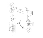 Kenmore Elite 10644423601 motor and ice container parts diagram
