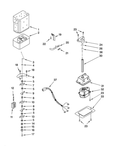 Motor and ice container parts