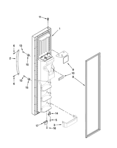 Freezer door parts