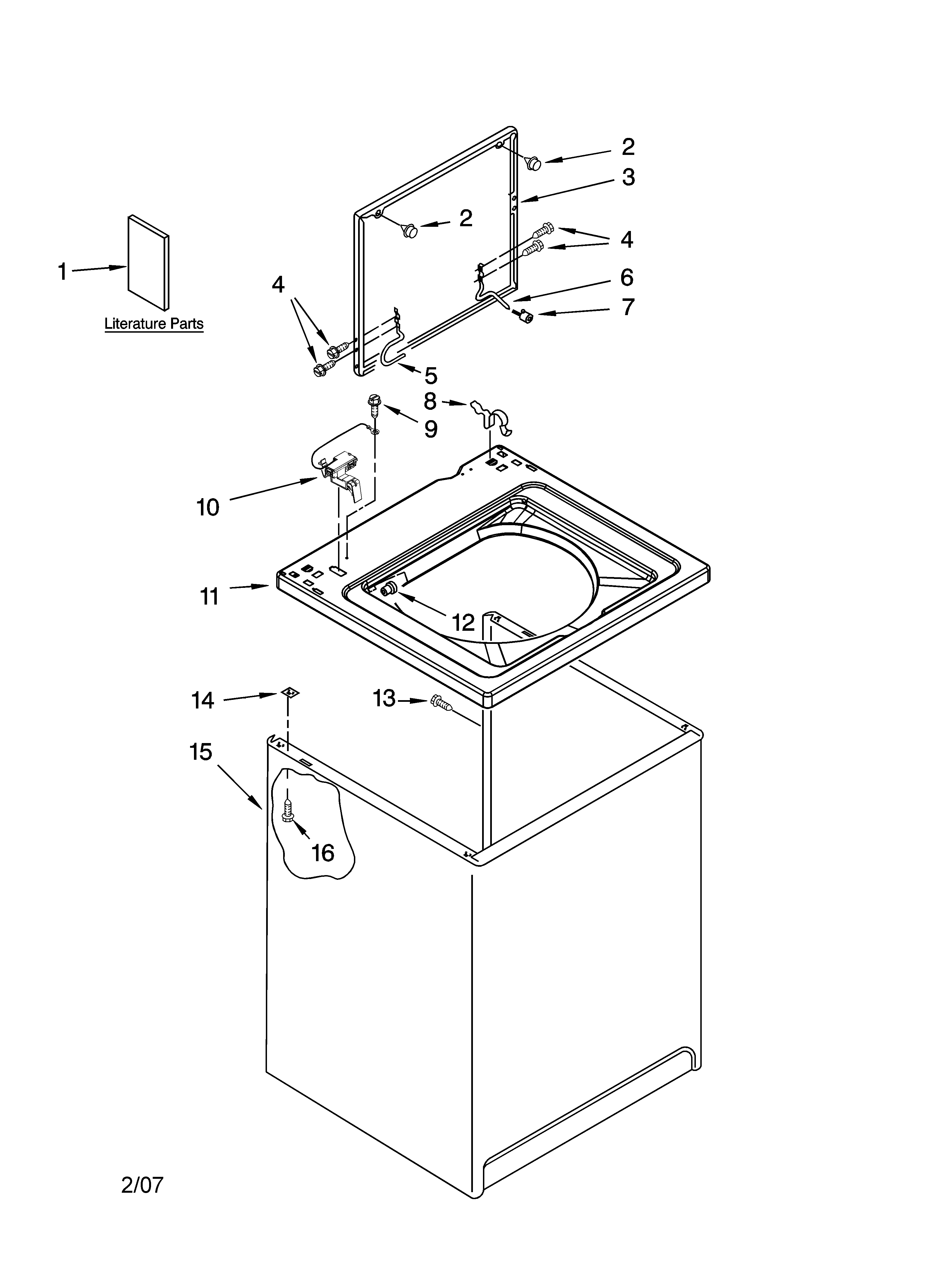 Top and cabinet parts