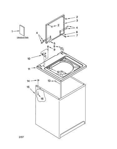 Top and cabinet parts