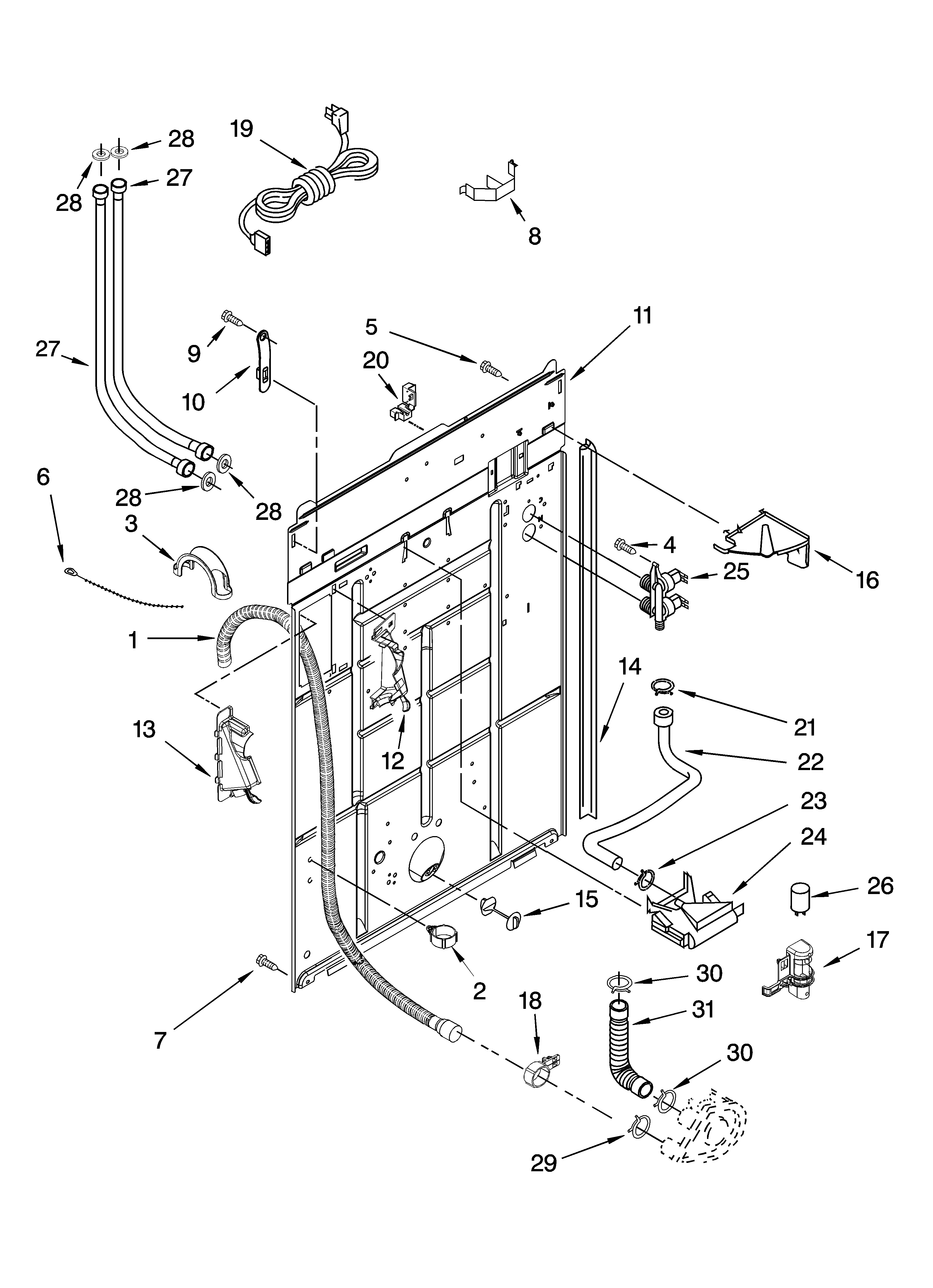 Rear panel parts