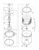 Agitator, basket and tub parts