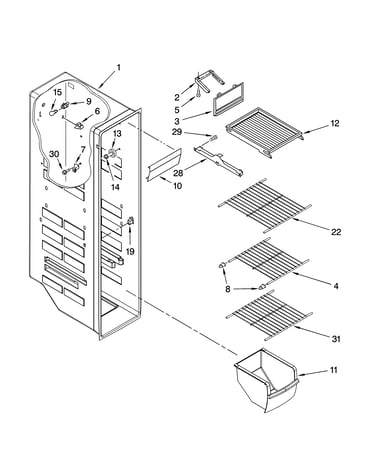 Freezer liner parts