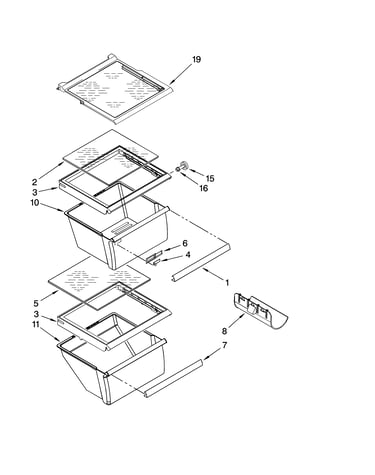 Refrigerator shelf parts