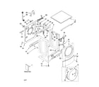 Kenmore Elite 11047087600 top and cabinet parts diagram