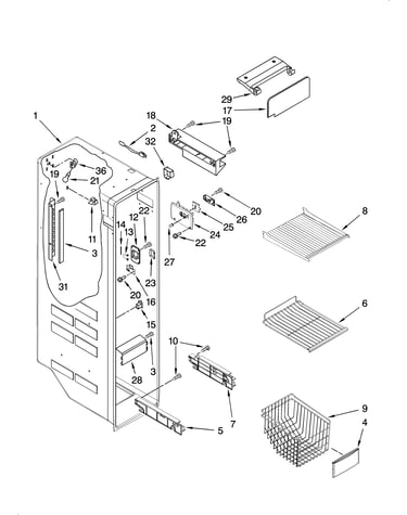 Freezer liner parts