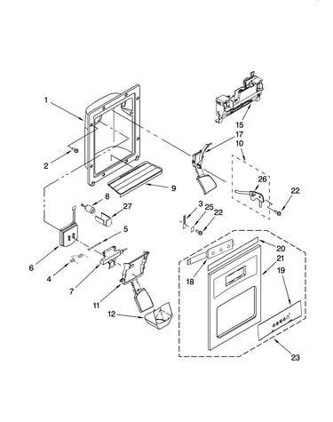 Dispenser front parts