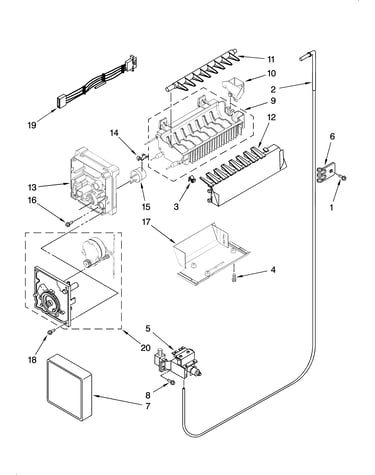 Icemaker parts, optional parts (not included)