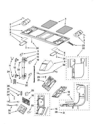 Interior and ventilation parts