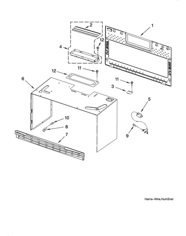 Cabinet and installation parts