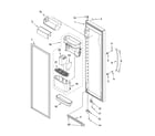 Kenmore Elite 10644022602 refrigerator door parts diagram