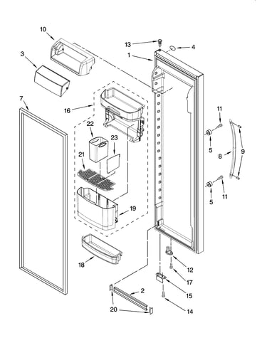 Refrigerator door parts