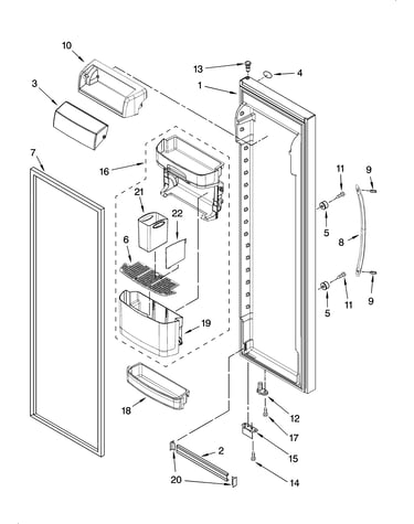 Refrigerator door parts