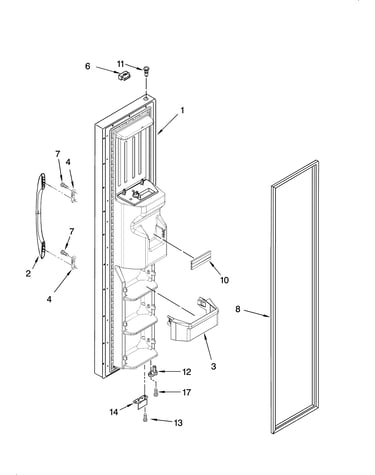 Freezer door parts