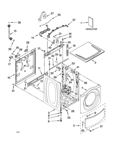 Top and cabinet parts