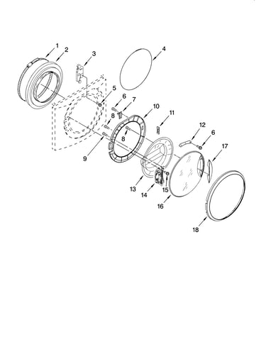 Door and latch parts