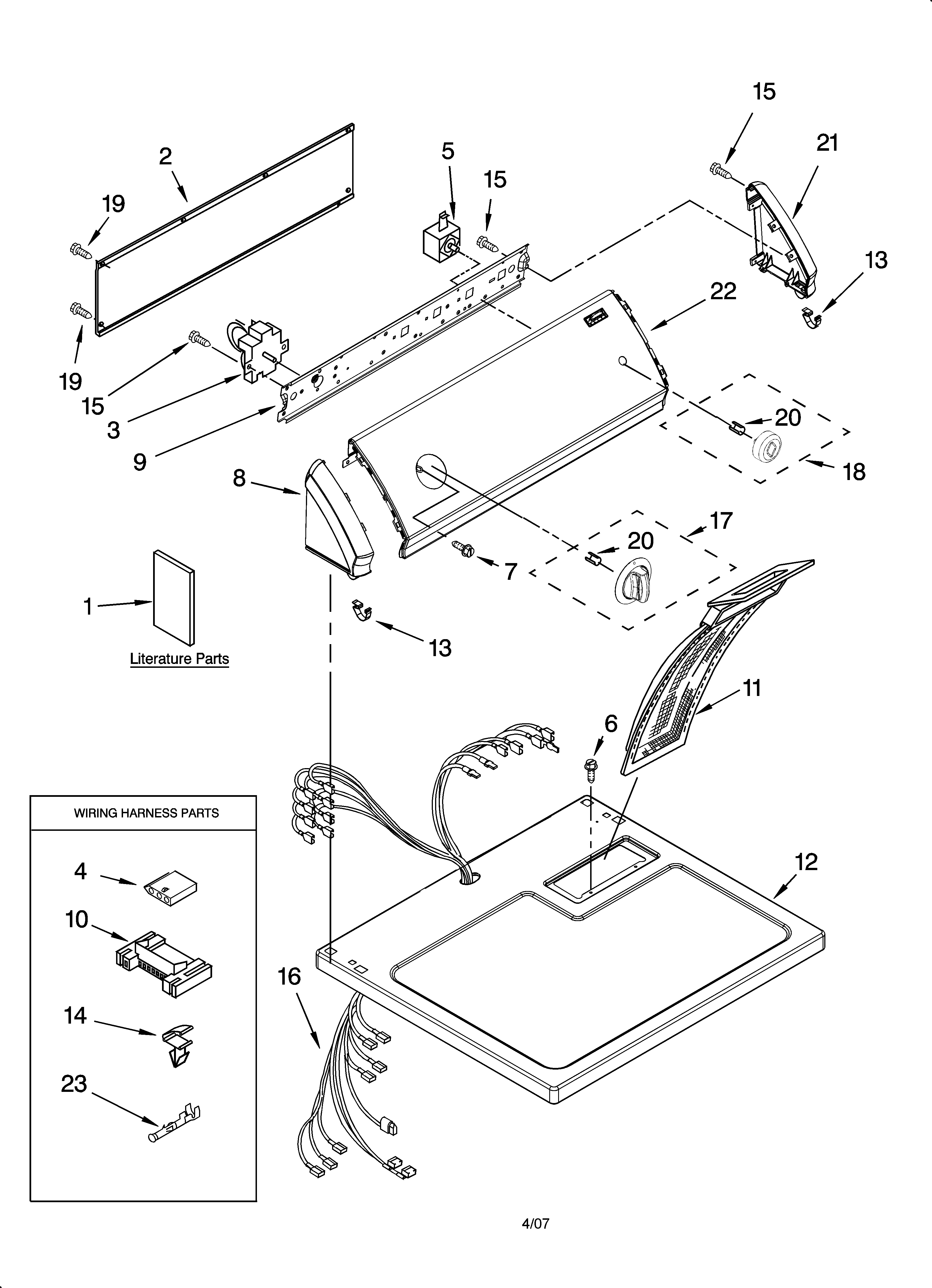 Top and console parts