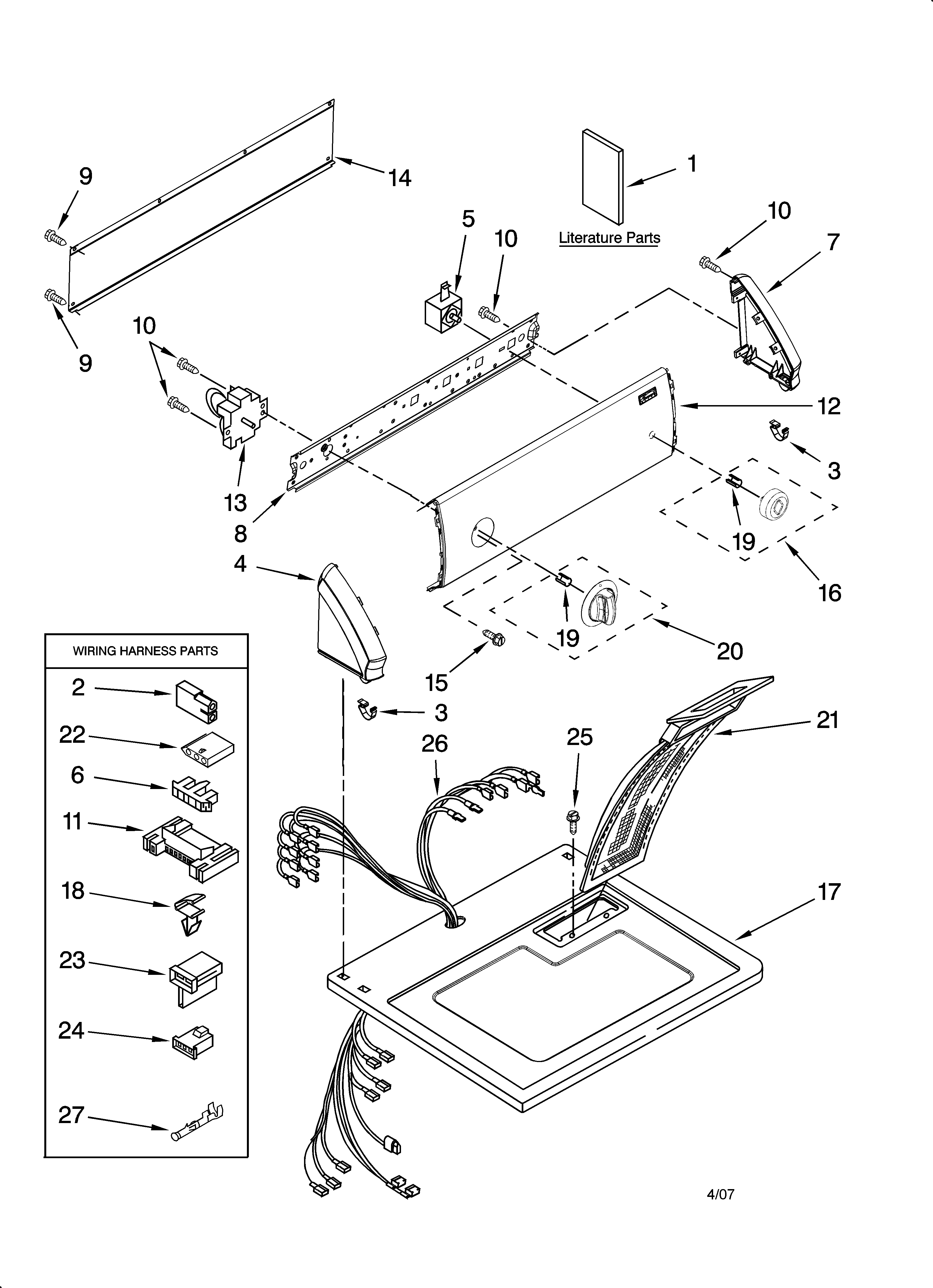 Top and console parts