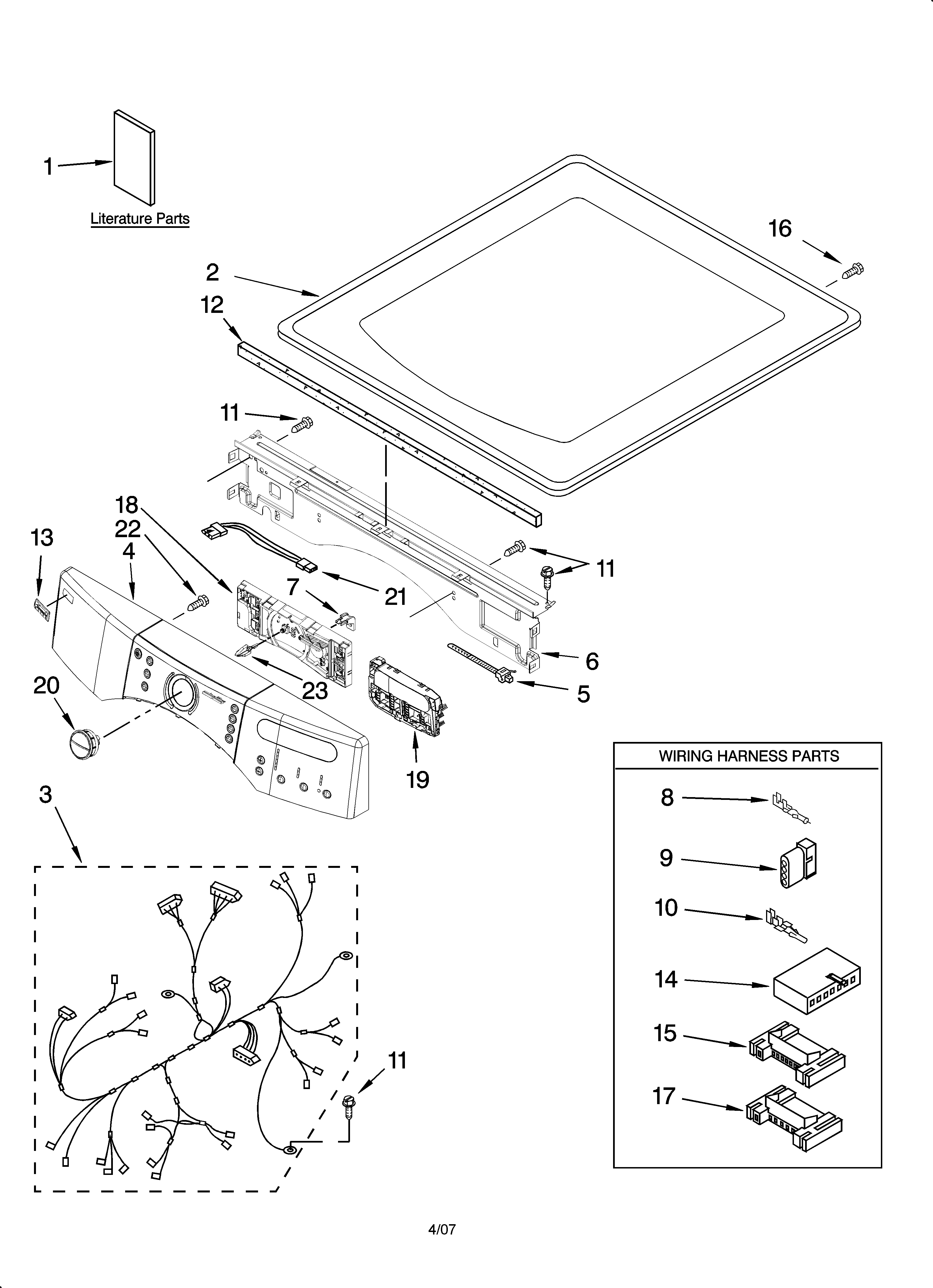Top and console parts