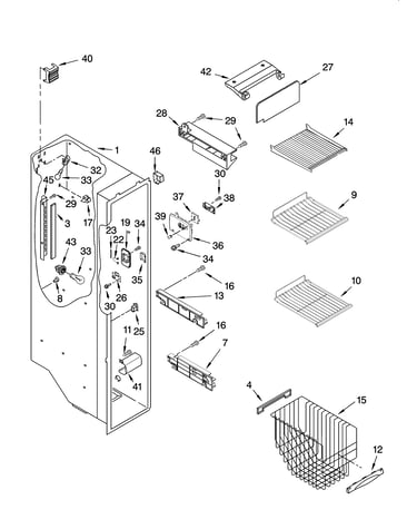 Freezer liner parts