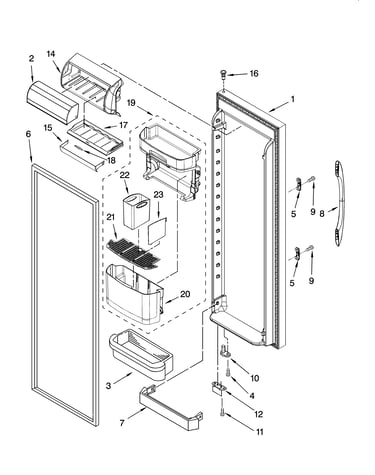 Refrigerator door parts