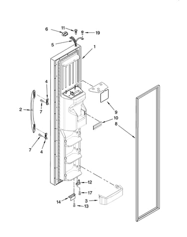 Freezer door parts
