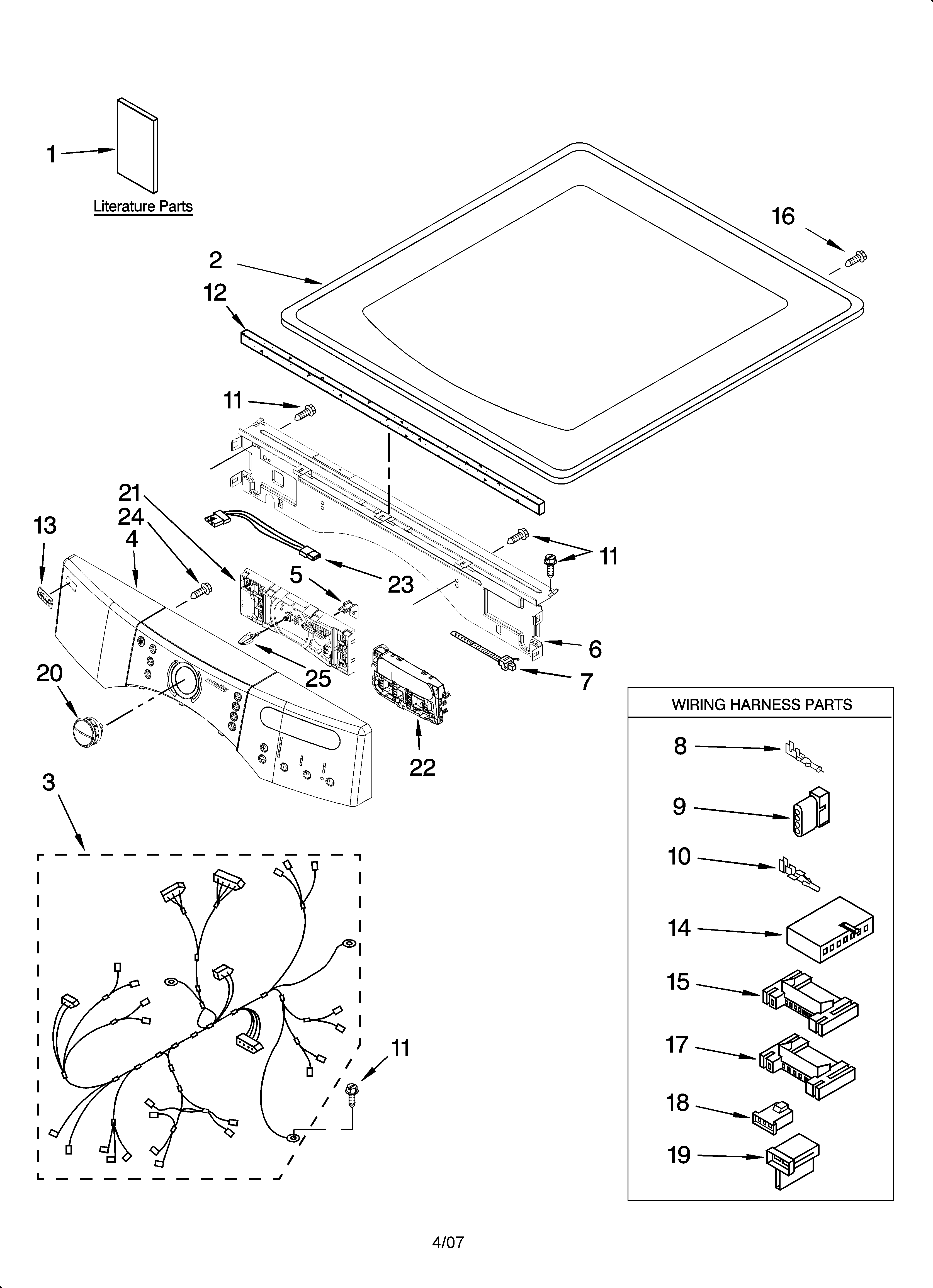 Top and console parts