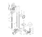 Kenmore Elite 66513773K603 fill, drain, and overfill parts diagram