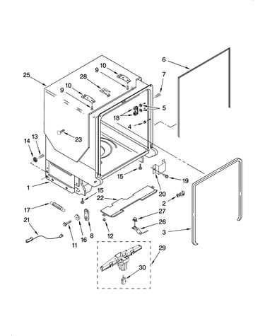 Tub and frame parts