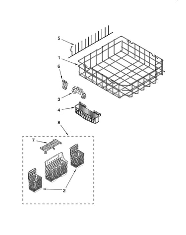 Lower rack parts, optional parts (not included)