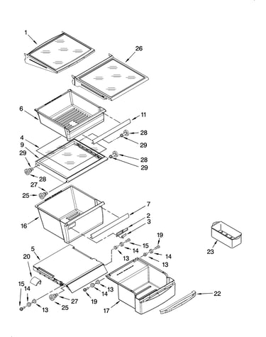Refrigerator shelf parts