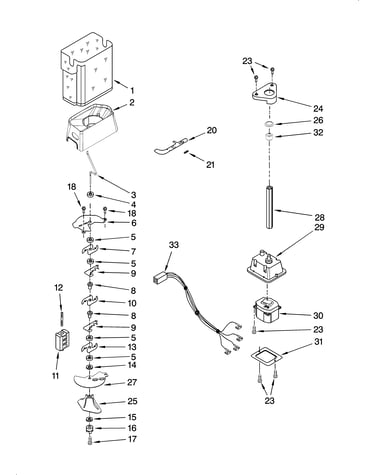 Motor and ice container parts