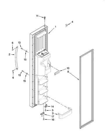Freezer door parts