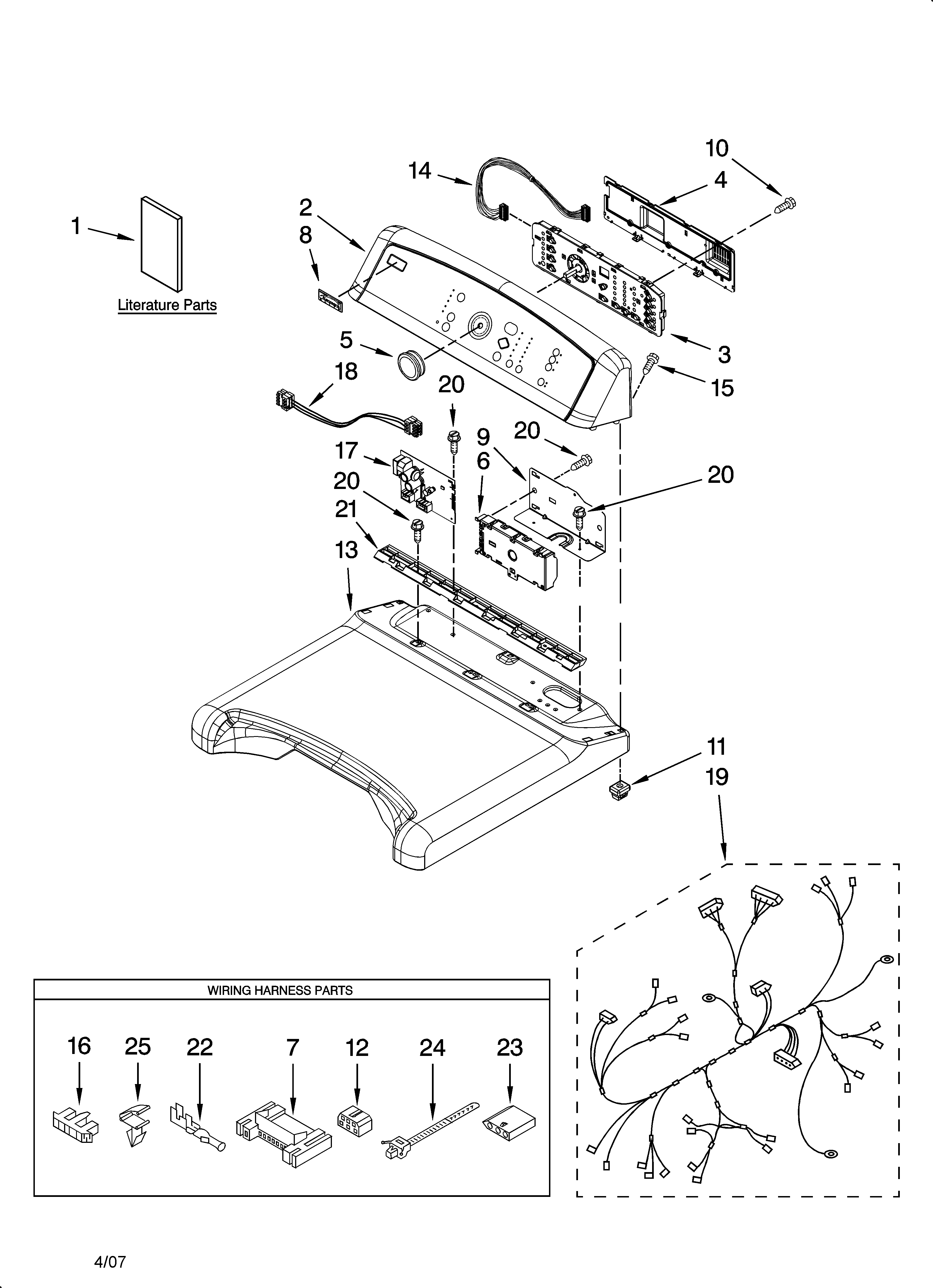Top and console parts