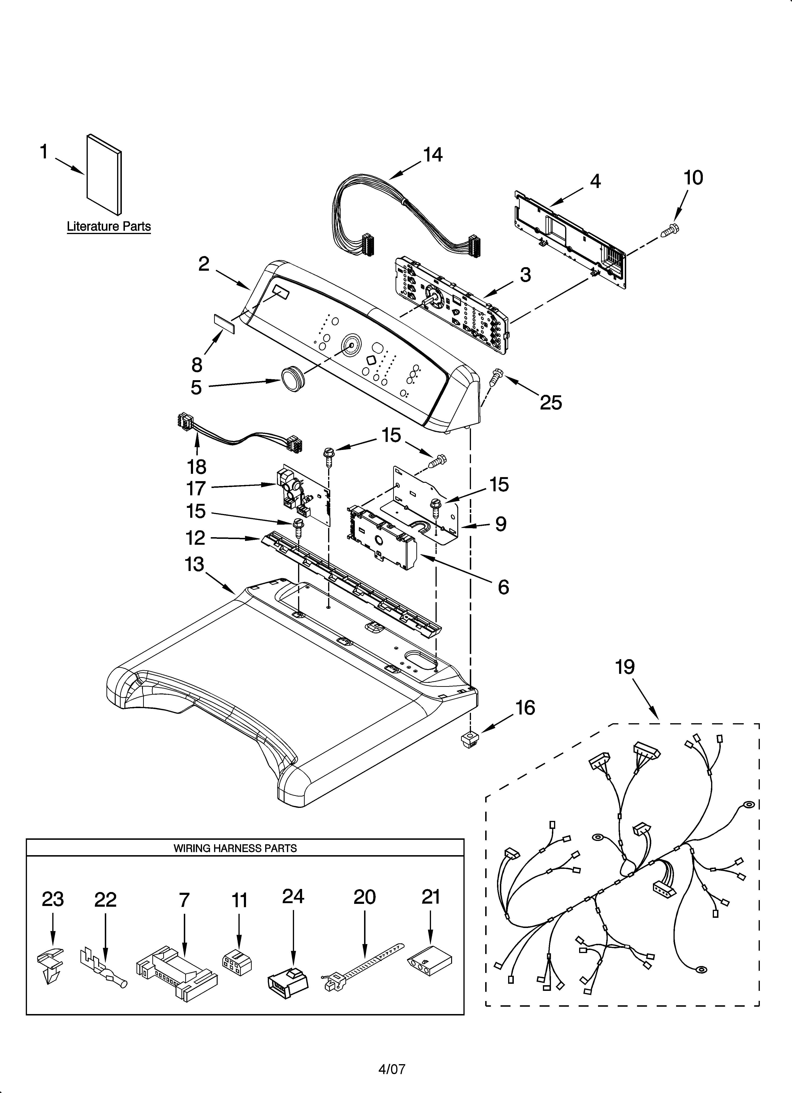 Top and console parts