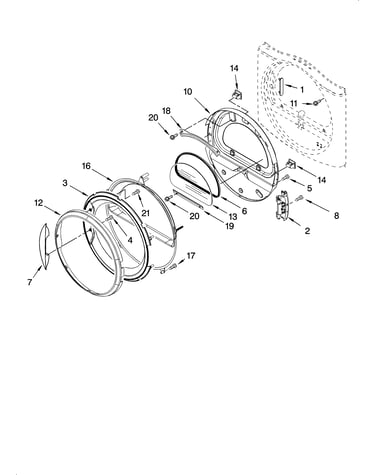 Door parts, optional parts (not included)