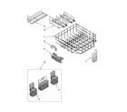 Kenmore Pro 66513873K602 lower rack parts, optional parts (not included) diagram