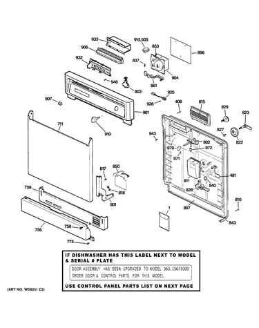 Escutcheon & door assembly