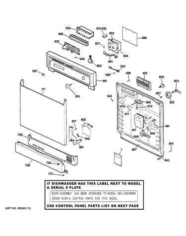 Escutcheon & door assembly