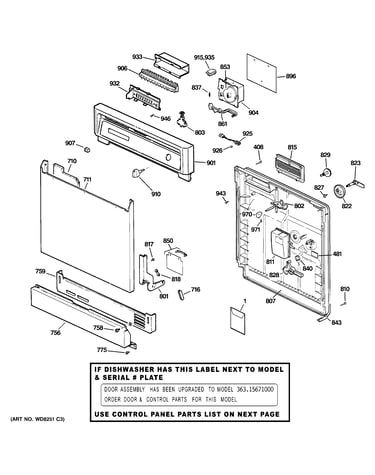 Escutcheon & door assembly