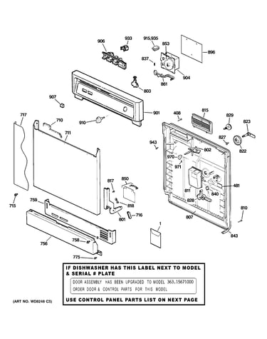 Escutcheon & door assembly