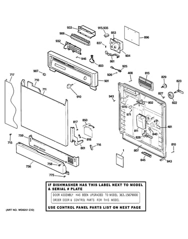 Escutcheon & door assembly