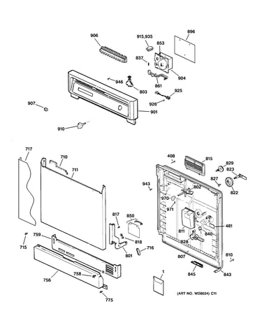 Escutcheon & door assembly